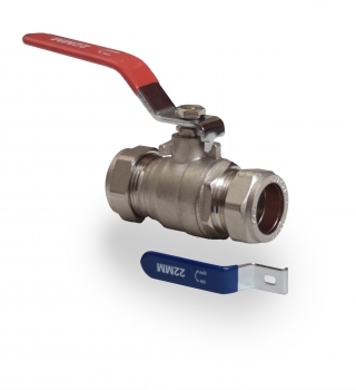 Lever Ball Valve Red/Blue 22Mm 22Mm