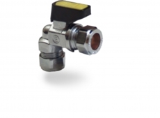 Compression Mini Ball Valve Angled 10Mm  Gas
