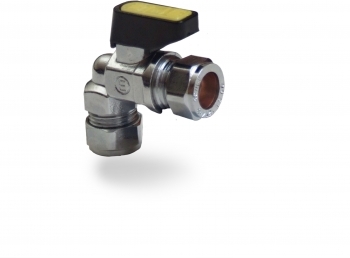 Compression Mini Ball Valve Angled 10Mm  Gas