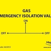 Label Gas Emergency Isolation Pack Of 10
