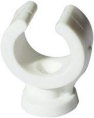 Single Open Clip 15mm White