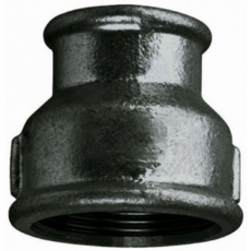 Black Iron Hex Reducing Socket 3/8" X 1/4" Fxf