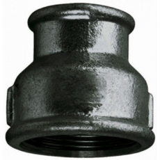 Black Iron Hex Reducing Socket 3/8" x 1/4" FxF