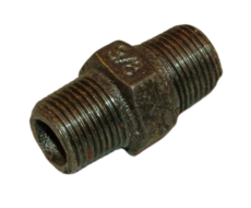 Black Iron Hex Nipple 3/8 Bsp