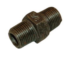 Black Iron Hex Nipple 3/8 BSP