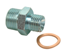 Hex Nipple Male 1/4 X 3/8 BSP Oil Line Union