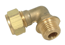 8Mm X 1/4 Bsp Compression Male Iron Elbow
