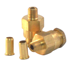10Mm X 1/8" X 2 Compression Male Iron Couplers F3790