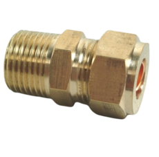 10Mm X 3/8 Bsp Compression Male Iron Coupler