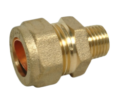 BSP Compression 15MM x 1/4 Male Iron Coupler