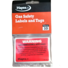 Uncommisioned Appliance Labels (Pack Of 10)
