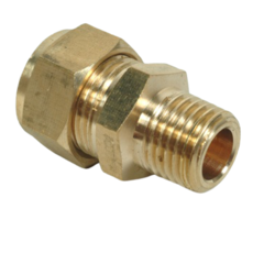 10Mm X 1/4 Bsp Compression Male Iron Coupler