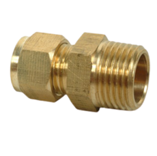8Mm X 3/8 Bsp Compression Male Iron Coupler