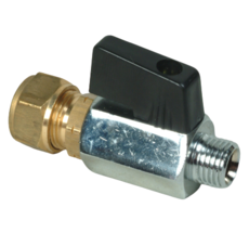 On/Off Cock Isolation Valve 1/4 X 10Mm Compression Oil