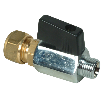 On/Off Cock Isolation Valve 1/4 X 10Mm Compression Oil