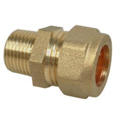 15MM x 3/8 BSP COMPRESSION MALE IRON COUPLER