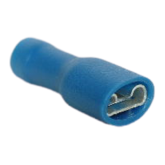 Connector Spade 6Mm Crimp Blue Shroud