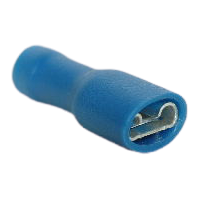 Connector Spade 6Mm Crimp Blue Shroud
