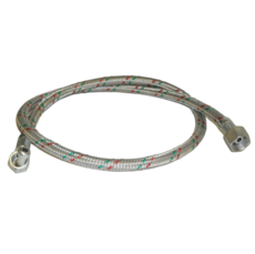 Oil Line Metal Braided 900Mm 36" 1/4 F Elbow X 3/8 F Mec