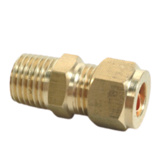 8MM x 1/4 BSP Compression MALE IRON COUPLER