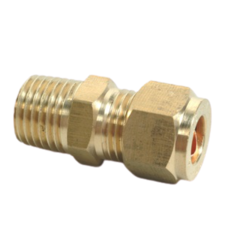 8Mm X 1/4 Bsp Compression Male Iron Coupler