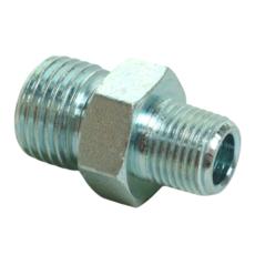1/4 X 1/8 Bsp  Hex Nipple Male Oil Line Union