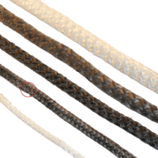 10mm Glass Rope per Metre Black