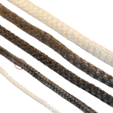 10Mm Glass Rope Per Metre Black