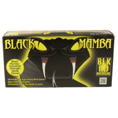 Black Mamba Gloves Nitrilie Black Medium Box of 100