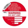 Warning Do Not Use Sticker
