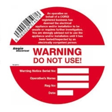 Warning Do Not Use Sticker