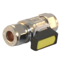 Compression Mini Ball Valve Straight 10Mm X 3/8"   Gas