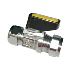 Compression Mini Ball Valve Straight 15Mm