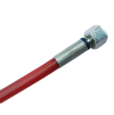 Ruby Red Flexible Oil Line 1/4M Elbow X 3/8F 600Mm