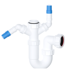 Viva Sanitary 1-1/2'' Sink Trap With Twin 135 Nozzles