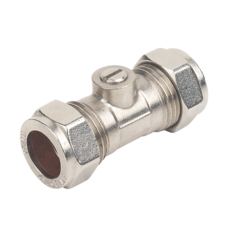 Isolating Valve Chrome - 15mm