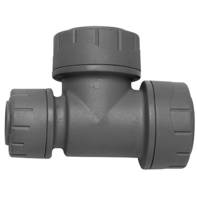 Polyplumb Pushfit End Reduced Tee - 22Mmx15Mmx22Mm