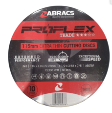 Proflex Tin Extra Thin 115 X1 1 X 22Mm Cutting Disc(10)
