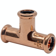 Press Fit Gas Tee - 22Mm