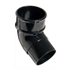 Floplast 68Mm Round Gutter Pipe 112Deg Bend - Black