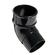 FloPlast 68mm Round Gutter Pipe 112deg Bend - Black