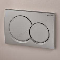 Geberit Alpha01 Round Dual Flush Plate - Matt Chrome