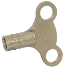 Clock Type Radiator Key Brass Single