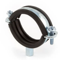 Rubber Lined Clip 54mm (53mm-58mm) Galvanised Steel