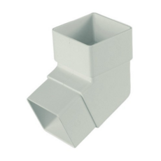 Floplast Square Offset Bend 112.5* White - 65Mm