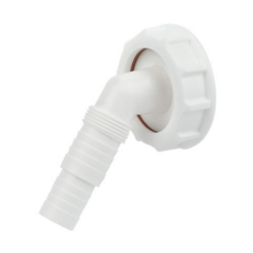 Floplast Overflow And Hose Connector White - 40Mm