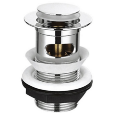 Keyplumb Push Down Clicker Basin Waste Slotted - Chrome
