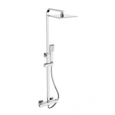 Kartell Pure Square Thermo Bar Shower W Head & Handset