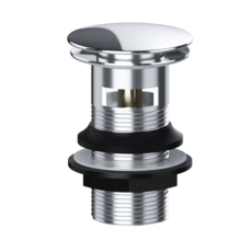 Viva Sanitary Round Clicker Slotted Basin Waste - Chrome