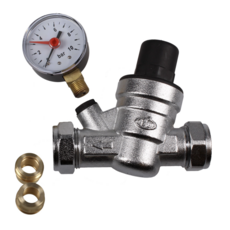 Evolve 15 & 22 Mm Pressure Reducing Valve C/W Gauge